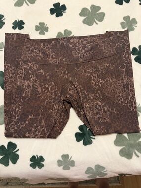 lululemon athletica Brown Leopard-Print Leggings